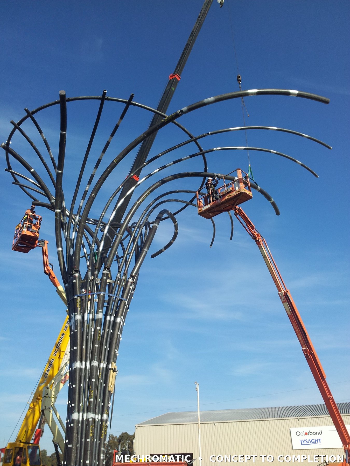 Temporary event structure project management and installation coordination