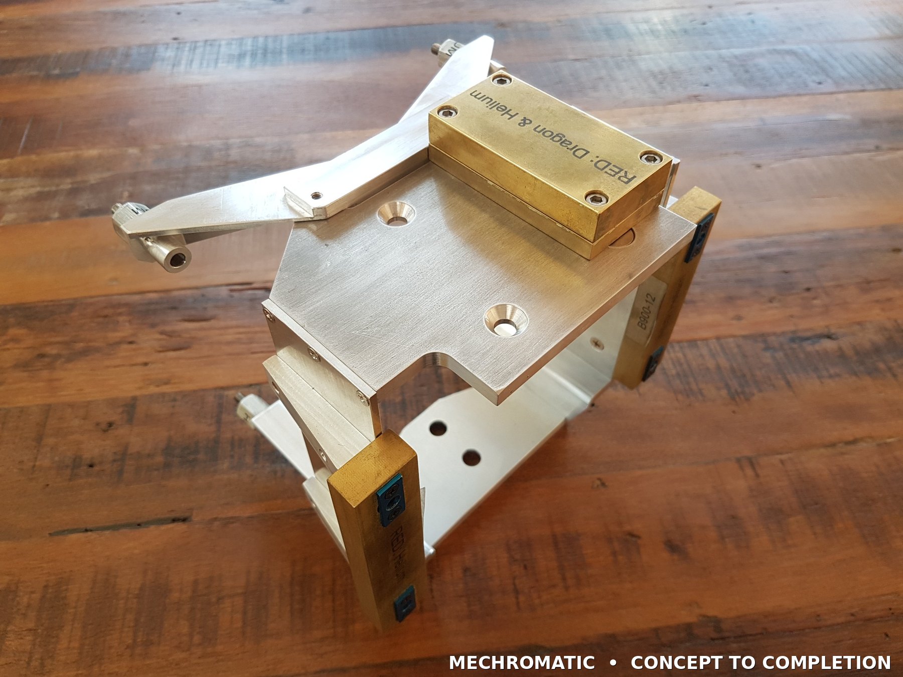 Helicopter camera mount mechanical design and completed precision assembly