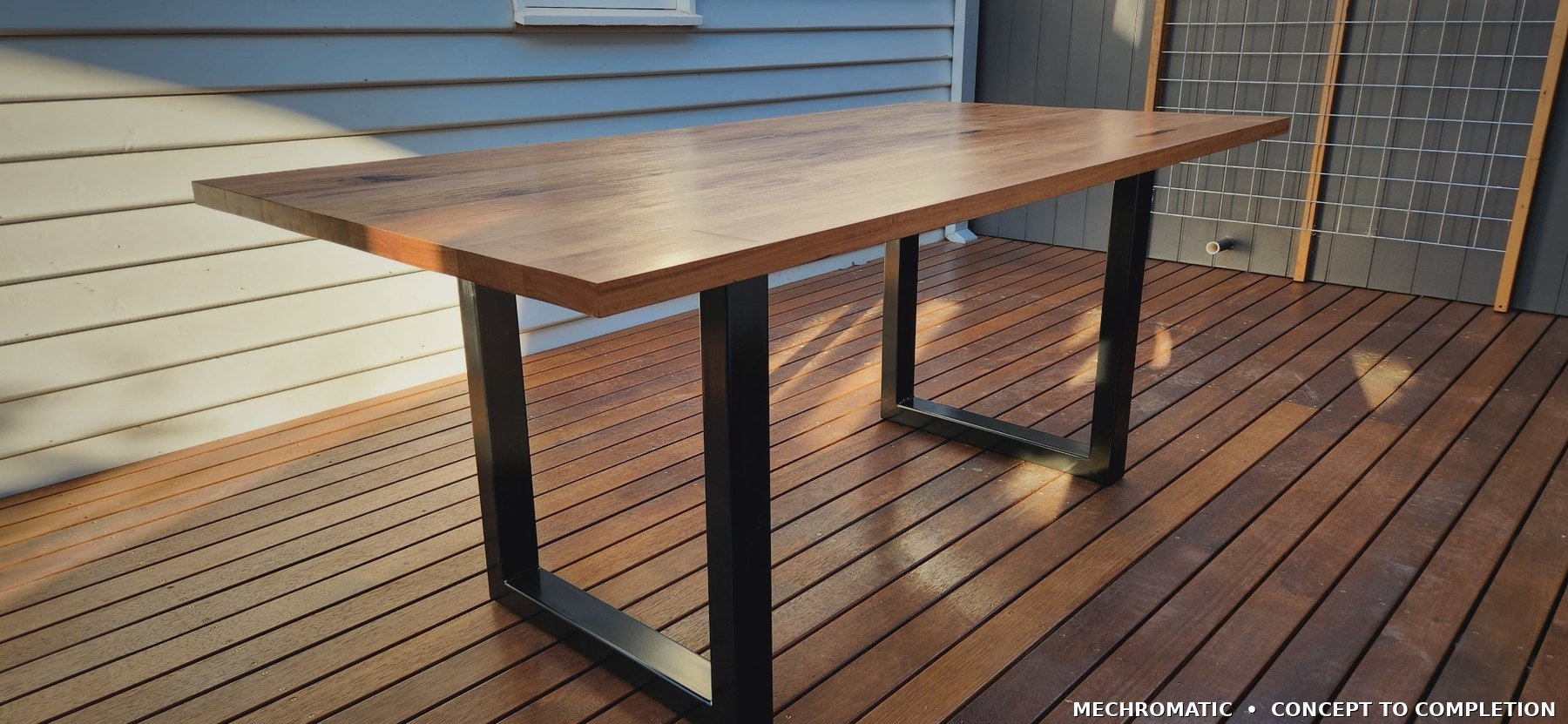 Custom steel table frame mechanical design and fabrication documentation